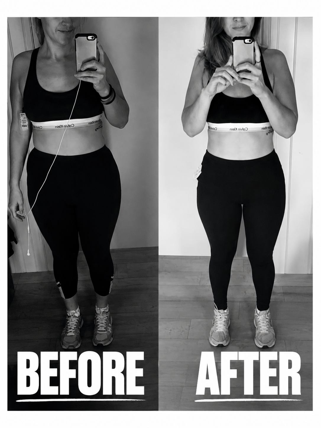 Ashley L. before and after 8 week transformation